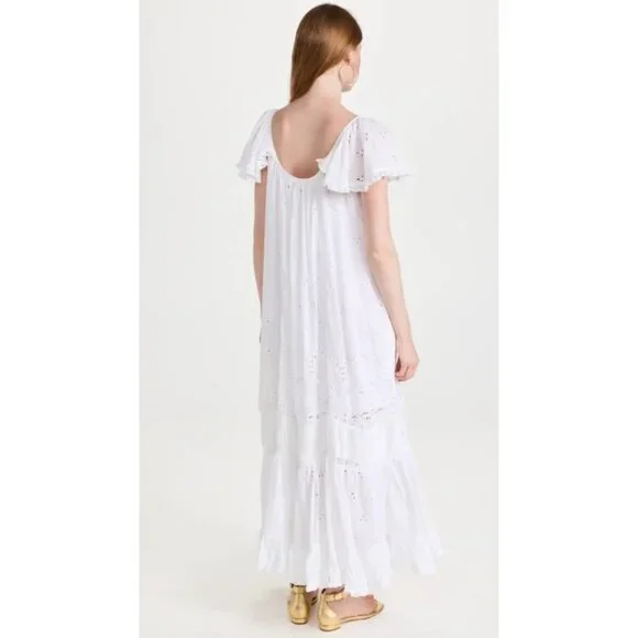 byTiMo Broderie Anglaise Midi white Dress Size S - Picture 2 of 11